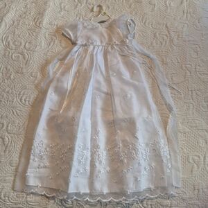Lauren Madison 0-3 months white Christening gown Baptism gown NWOT VTG